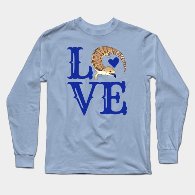 Love Blue Tongued Skink Long Sleeve T-Shirt by ARTWORKandBEYOND